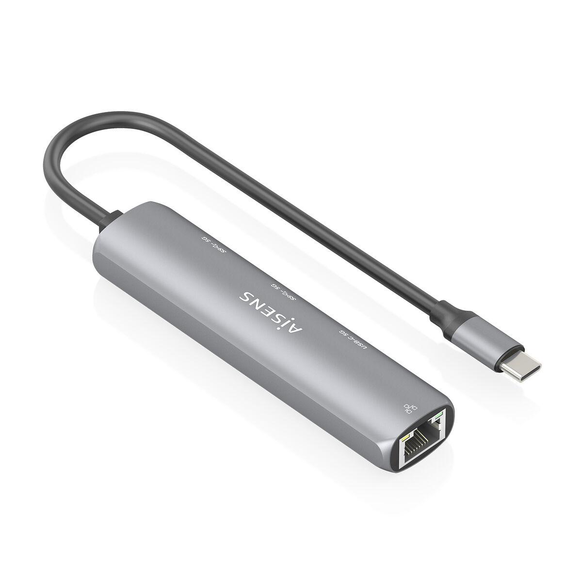 Hub USB Aisens ASUC-4P039-GR Gris