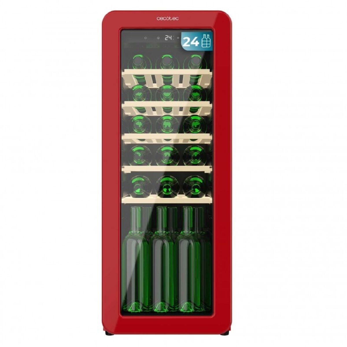 Cecotec Vinoteca GrandSommelier Origin 24 Rojo, 24 botellas, LED, NoFrost, display, 92,8cm