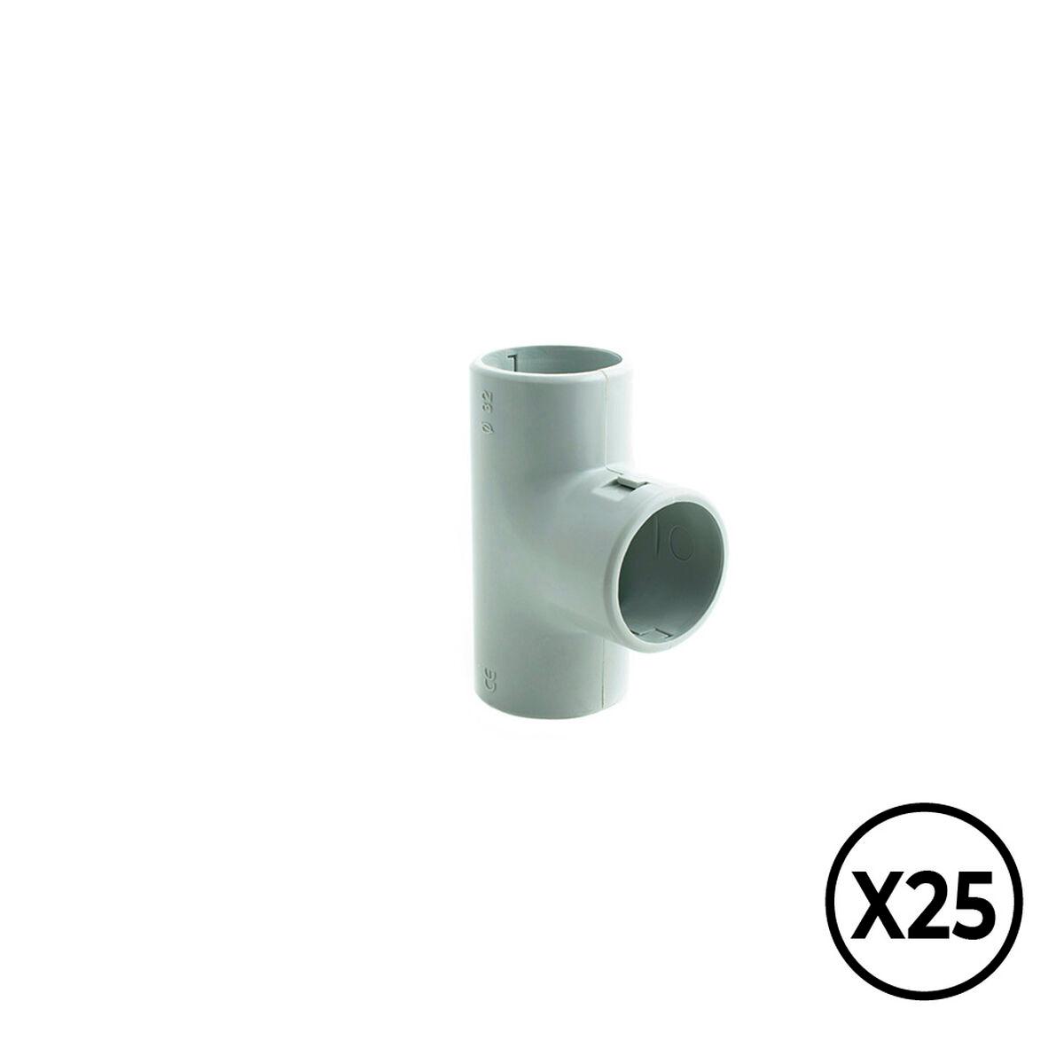 Manguito Tupersa PVC Forma de T Ø 16 mm (25 Unidades)
