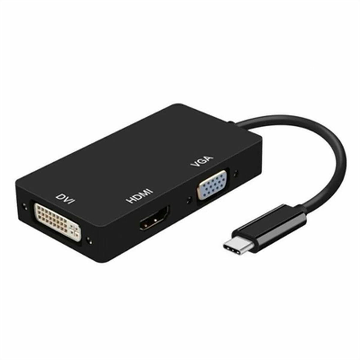Adaptador USB-C a VGA/HDMI/DVI Aisens A109-0343 15 cm Negro