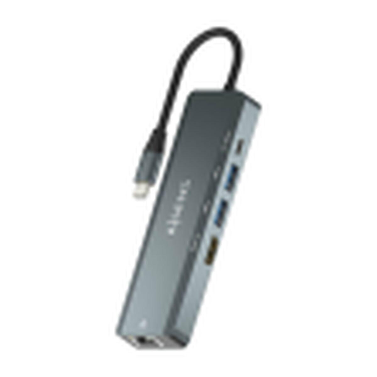 Hub USB Aisens ASUC-5P011-GR Gris Multicolor 100 W