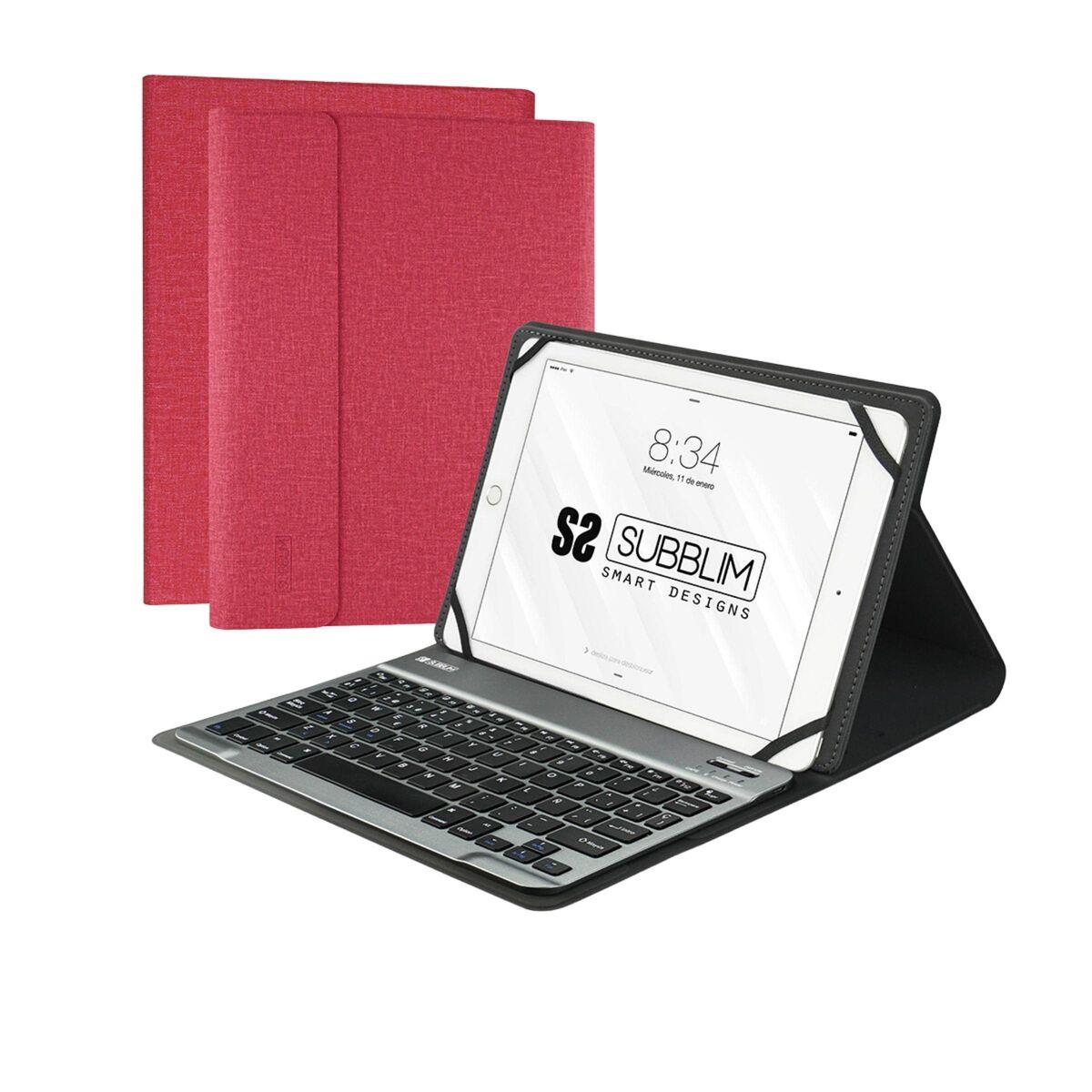 Funda para Tablet y Teclado Subblim SUB-KT2-BT0003 Rojo Qwerty Español