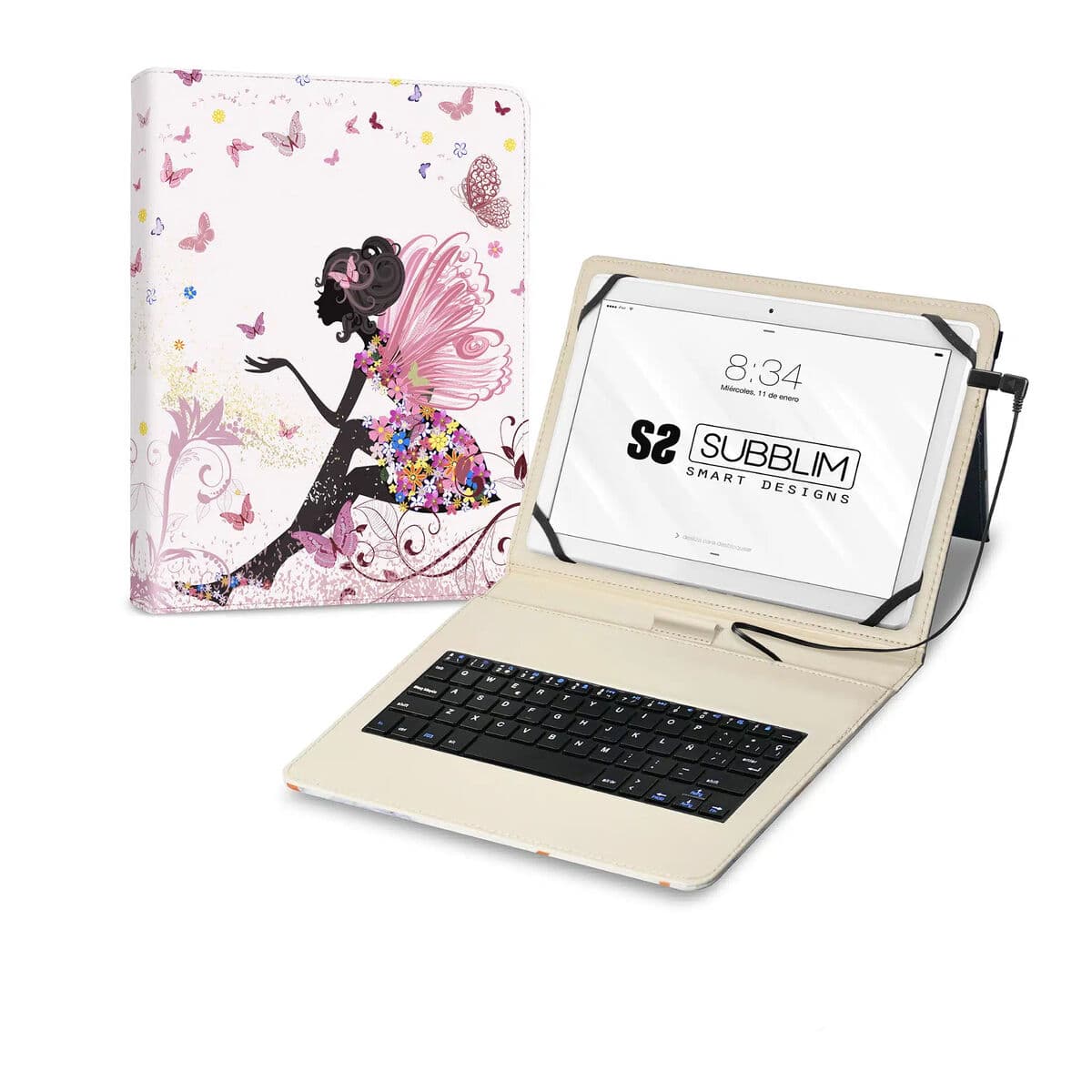 Funda para Tablet Subblim Keytab Multicolor Qwerty Español QWERTY