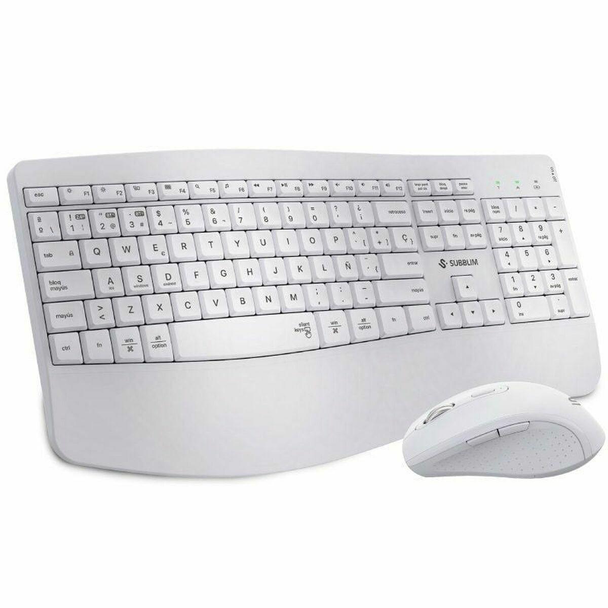 Teclado y Ratón Subblim SUBKBC-DCOPW1 Blanco