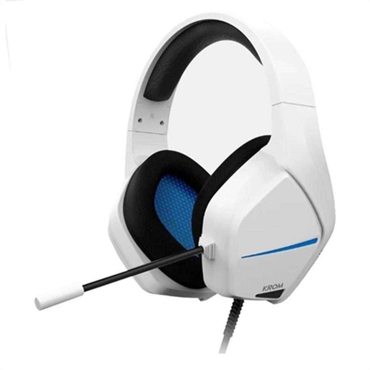 Auriculares con Micrófono Gaming Krom NXKROMKOPAMOVEWH Azul