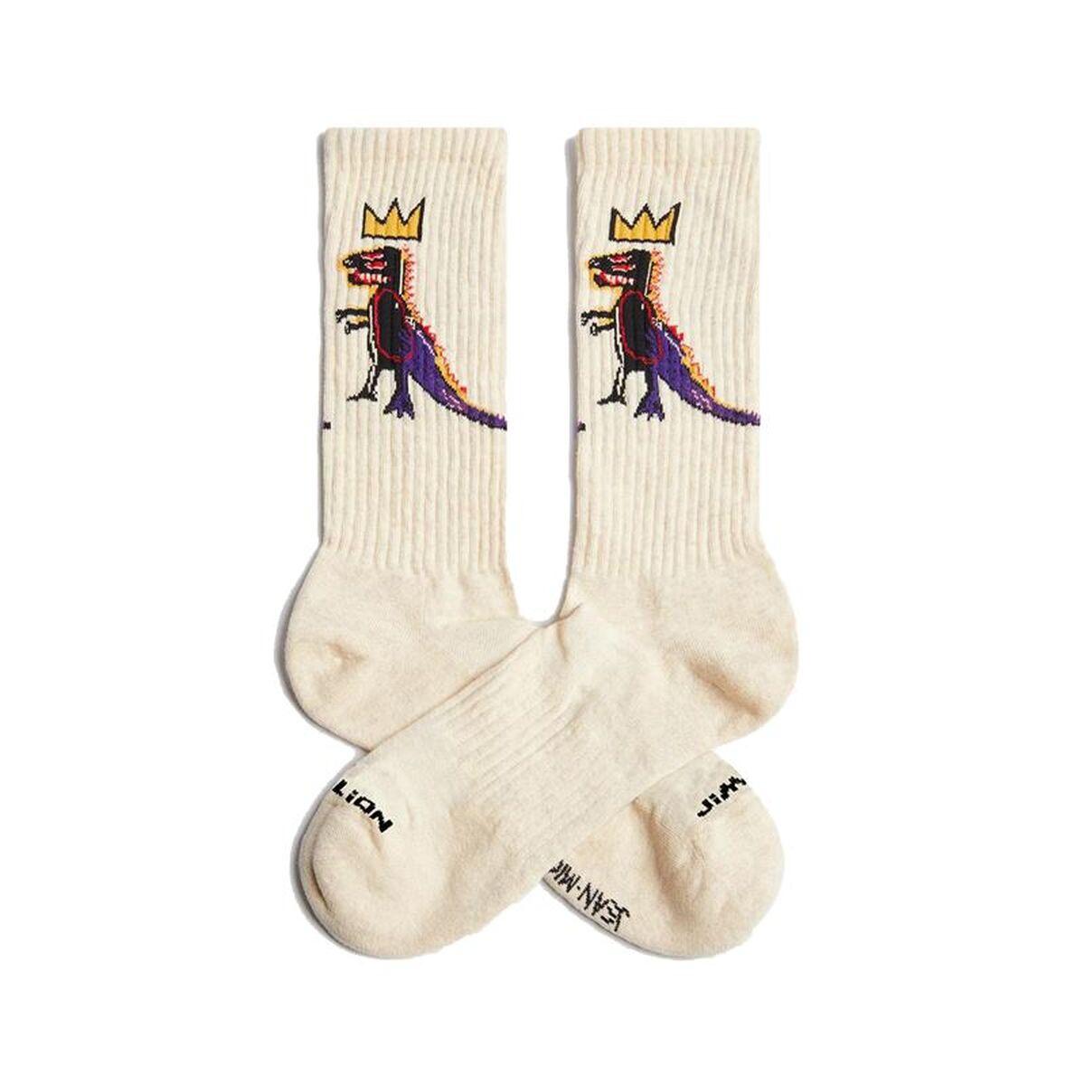 Calcetines Jimmy Lion Athletic Basquiat Pez Dis Marrón
