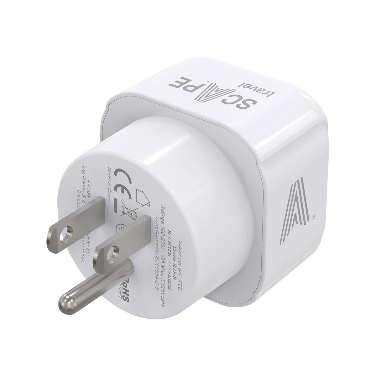 Scape Travel Enchufe Adaptador Schuko a US