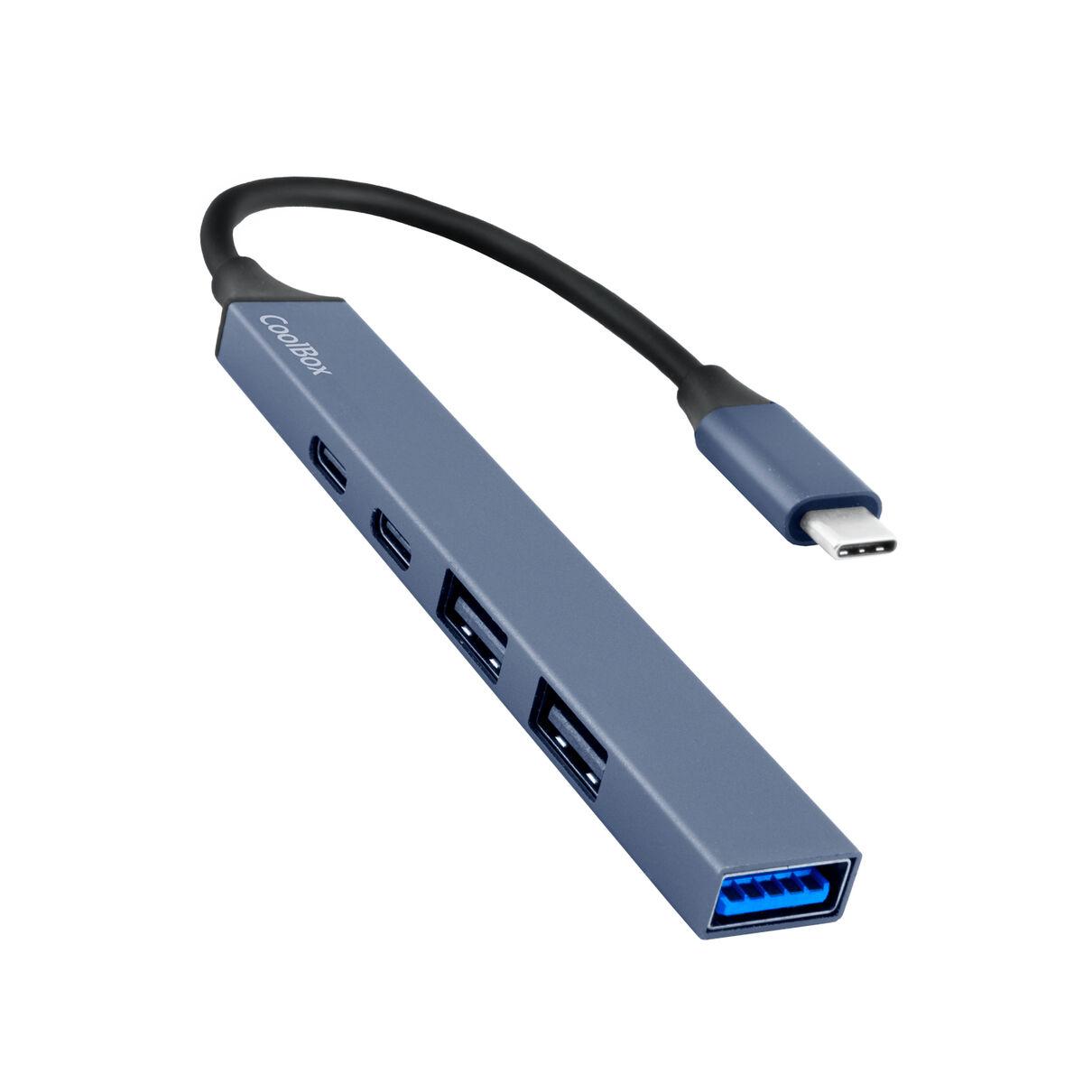 Fuente de Alimentación CoolBox COO-HUB5-C Gris