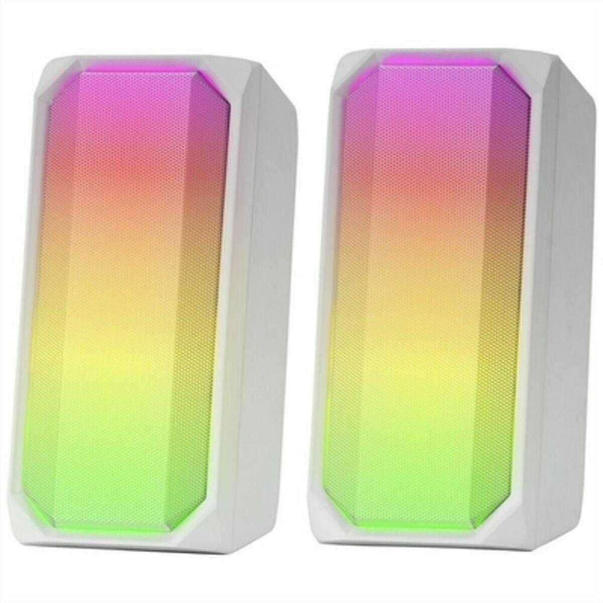 Altavoz Bluetooth Portátil Mars Gaming MSRGBW Blanco 15 W 4 W