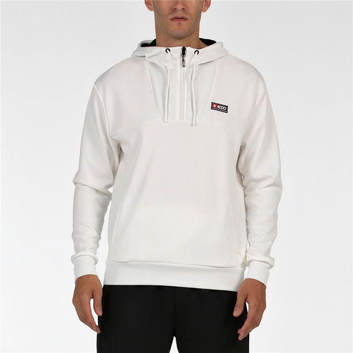 Sudadera con Capucha Hombre +8000 Esvein Blanco