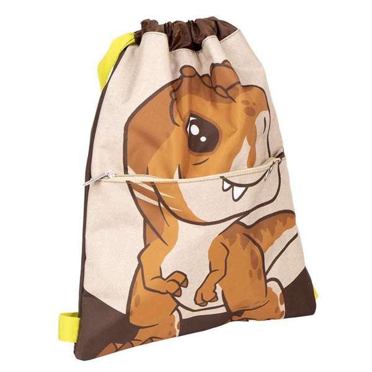 Mochila Saco Infantil Jurassic Park Marrón