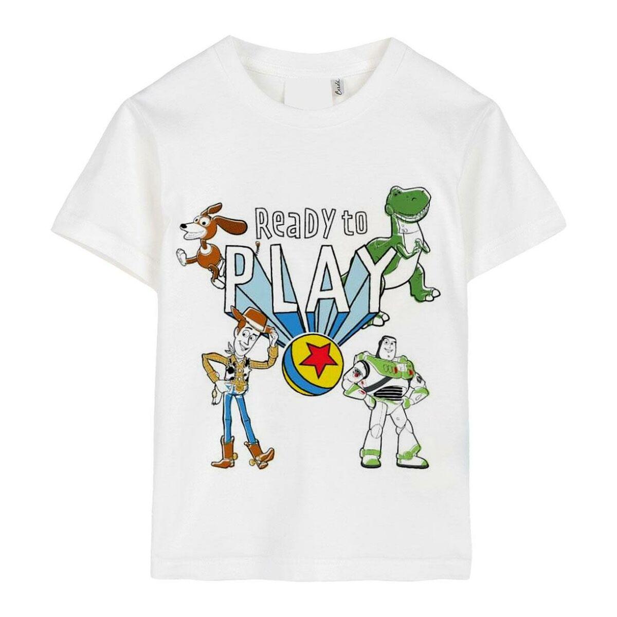 Camiseta de Manga Corta Infantil Toy Story Blanco