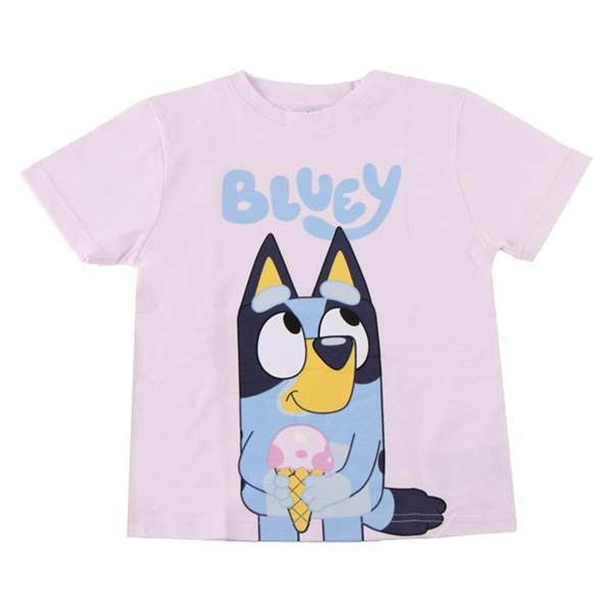 Camiseta de Manga Corta Infantil Bluey Rosa claro