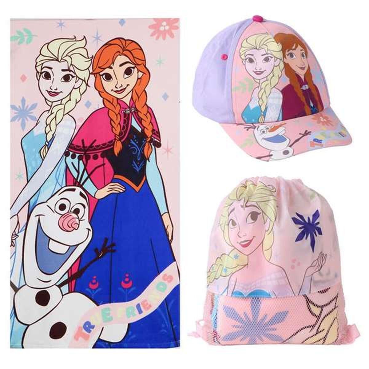 Toalla de Playa Frozen Azul 70 x 140 cm (3 Piezas)