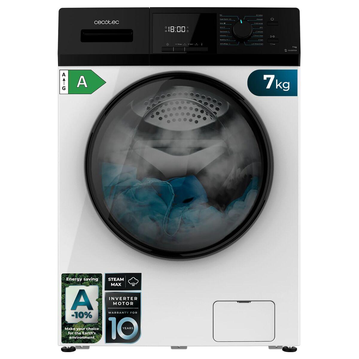 Cecotec Lavadora carga frontal 7 kg 1200 rpm A Inverter Bolero Dresscode 7411 16 programas