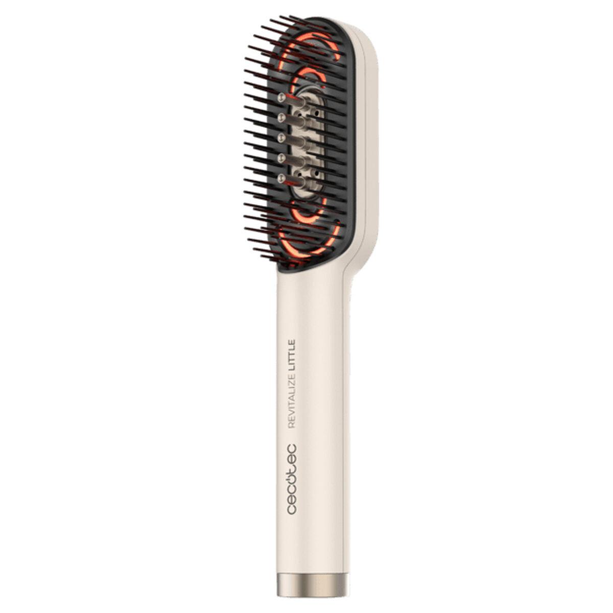 Cecotec Cepillo Reparador HairCare Revitalize Little LED, masaje, serum, recargable, champagne