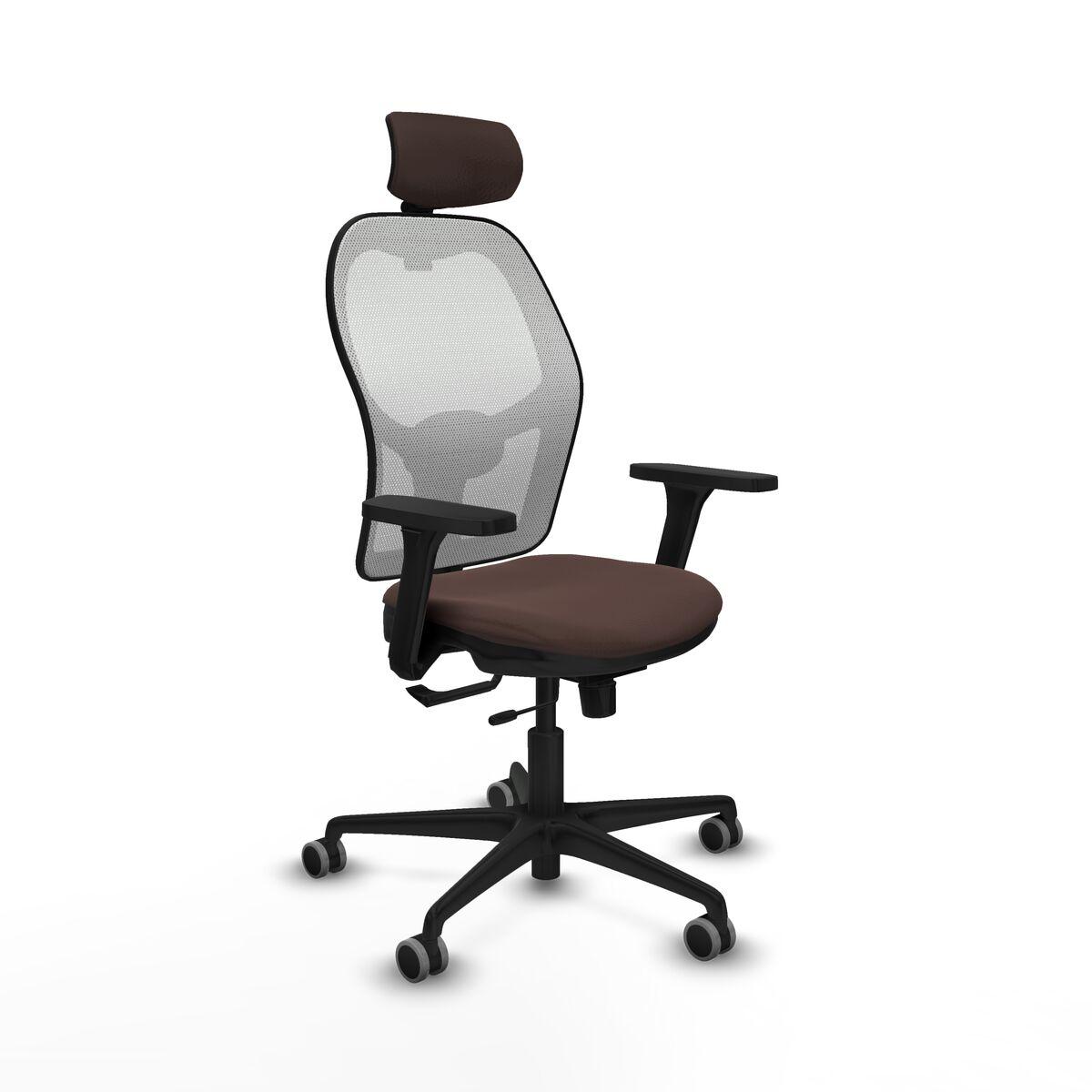 Silla de Oficina con Cabecero Jorquera Piqueras y Crespo 3D036G2 Marrón oscuro