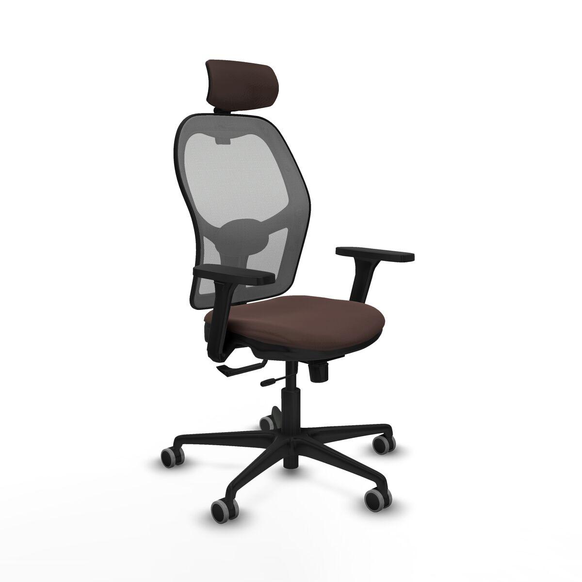 Silla de Oficina con Cabecero Jorquera Piqueras y Crespo 3D036G2 Marrón oscuro
