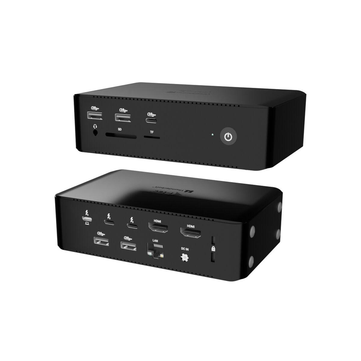 Hub USB i-Tec TB5QUATTRODOCKPD Negro