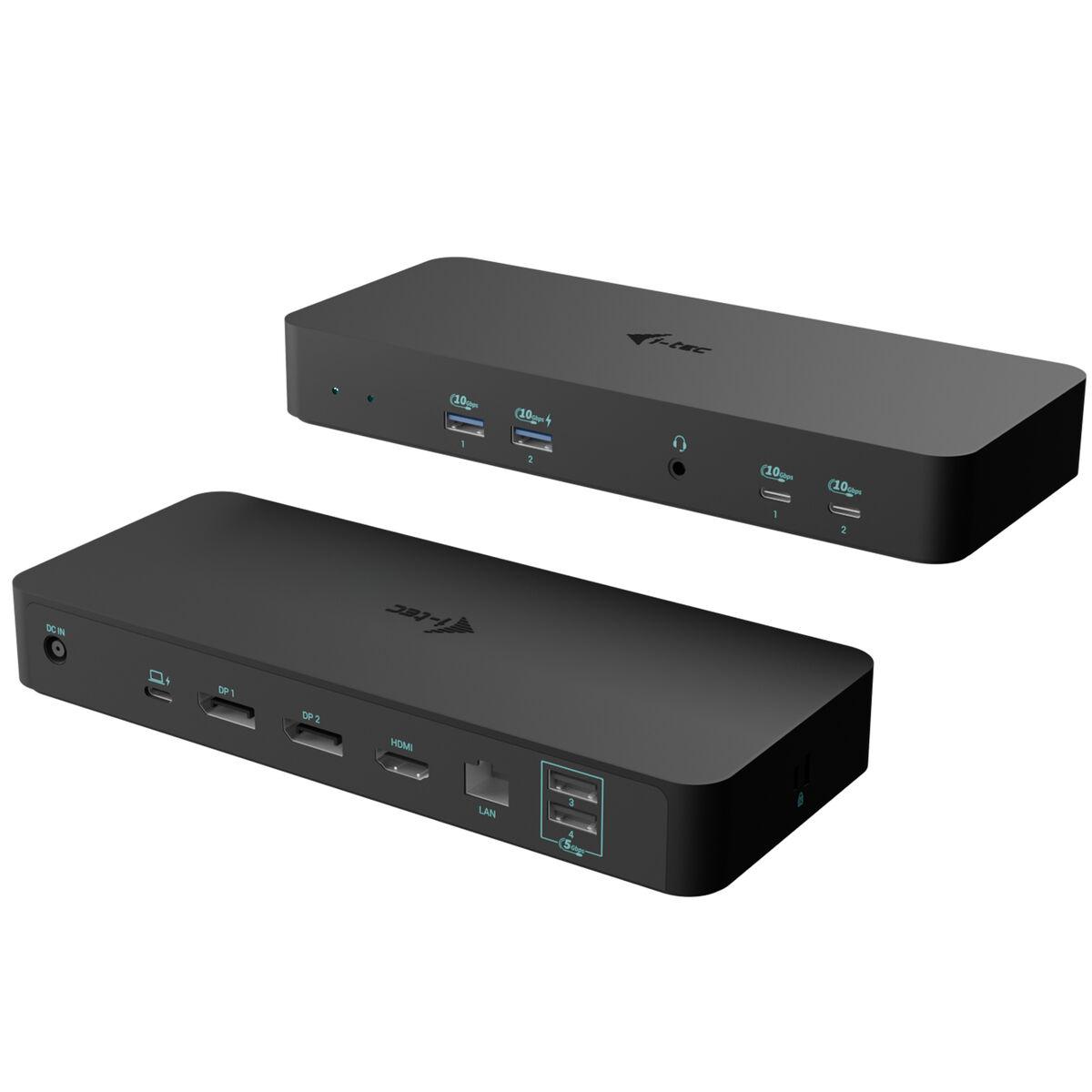 Hub USB i-Tec C31INTGTRI4KDOCPD Negro 100 W