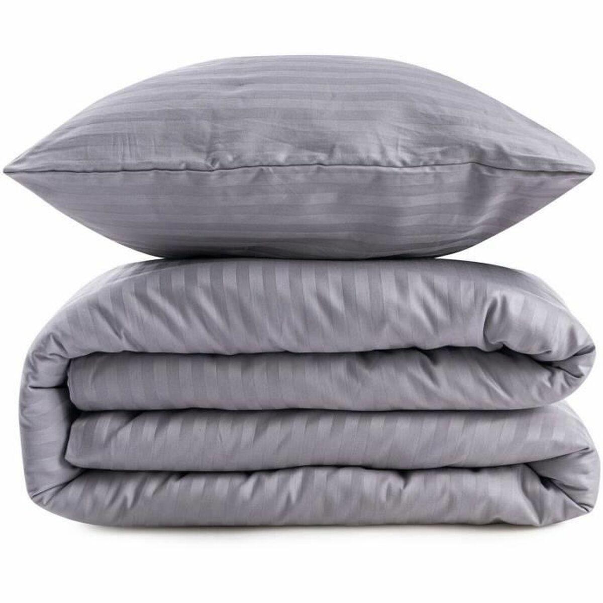 Juego de funda nórdica Gris Cama de 200 3 Piezas