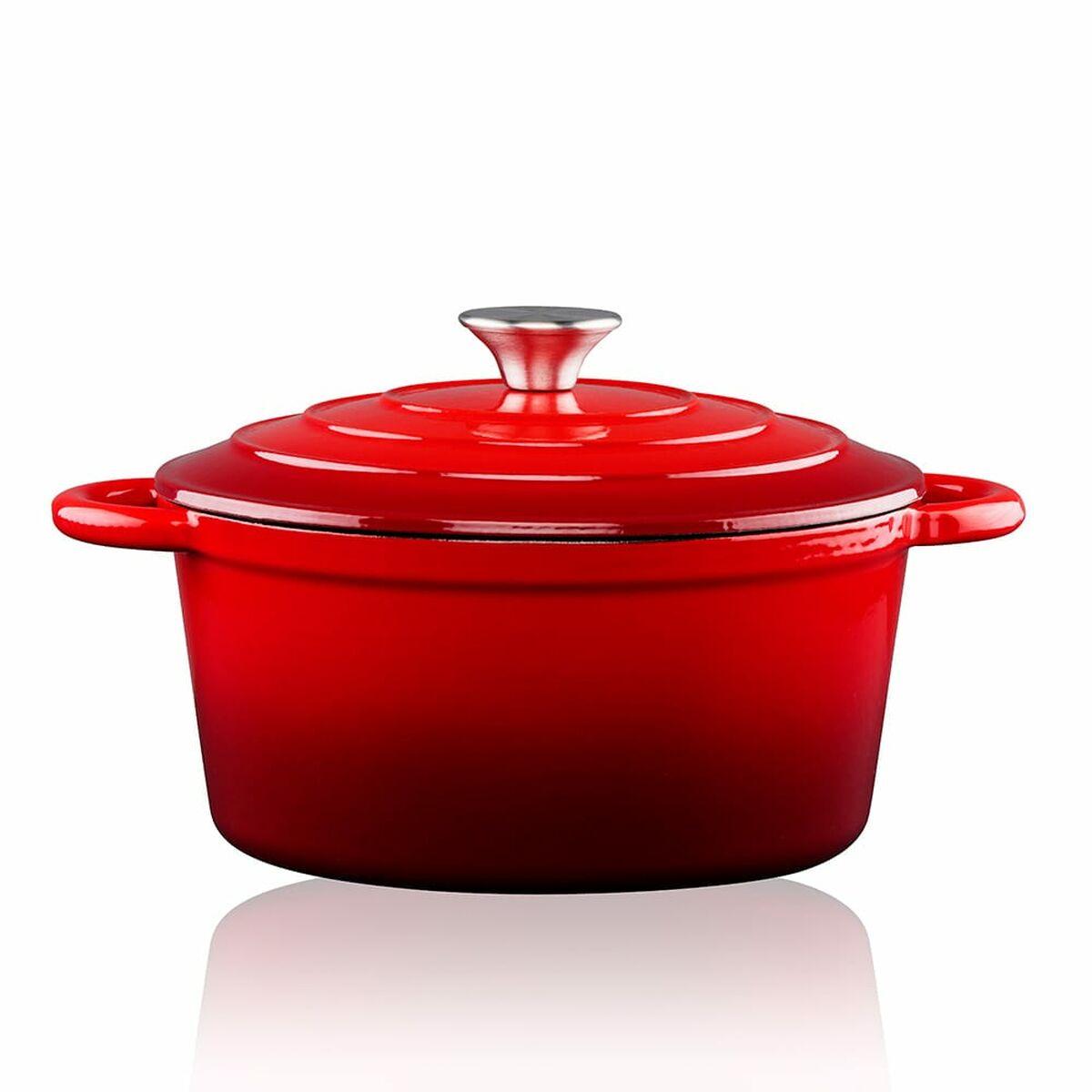 Cacerola Alpina Rojo Hierro Fundido 3,8 L Ø 24 x 11,8 cm