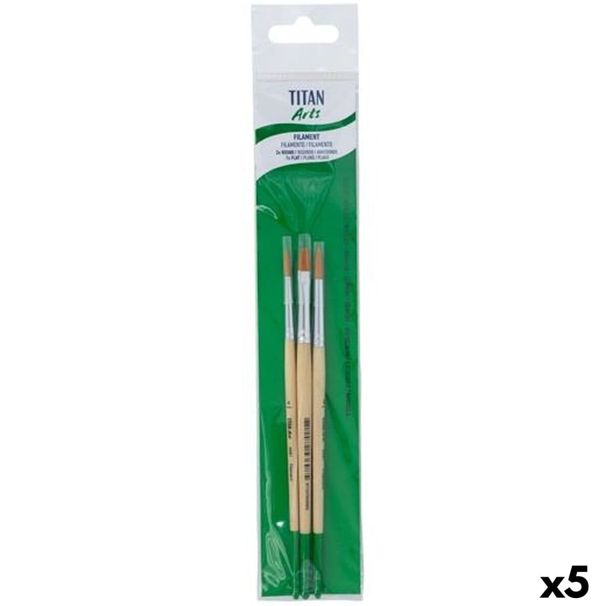 Pinceles Titan Arts 3 Piezas (5 Unidades)