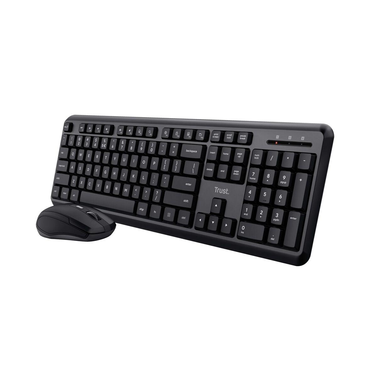 Teclado y Ratón Inalámbrico Trust TKM-350 Negro QWERTY