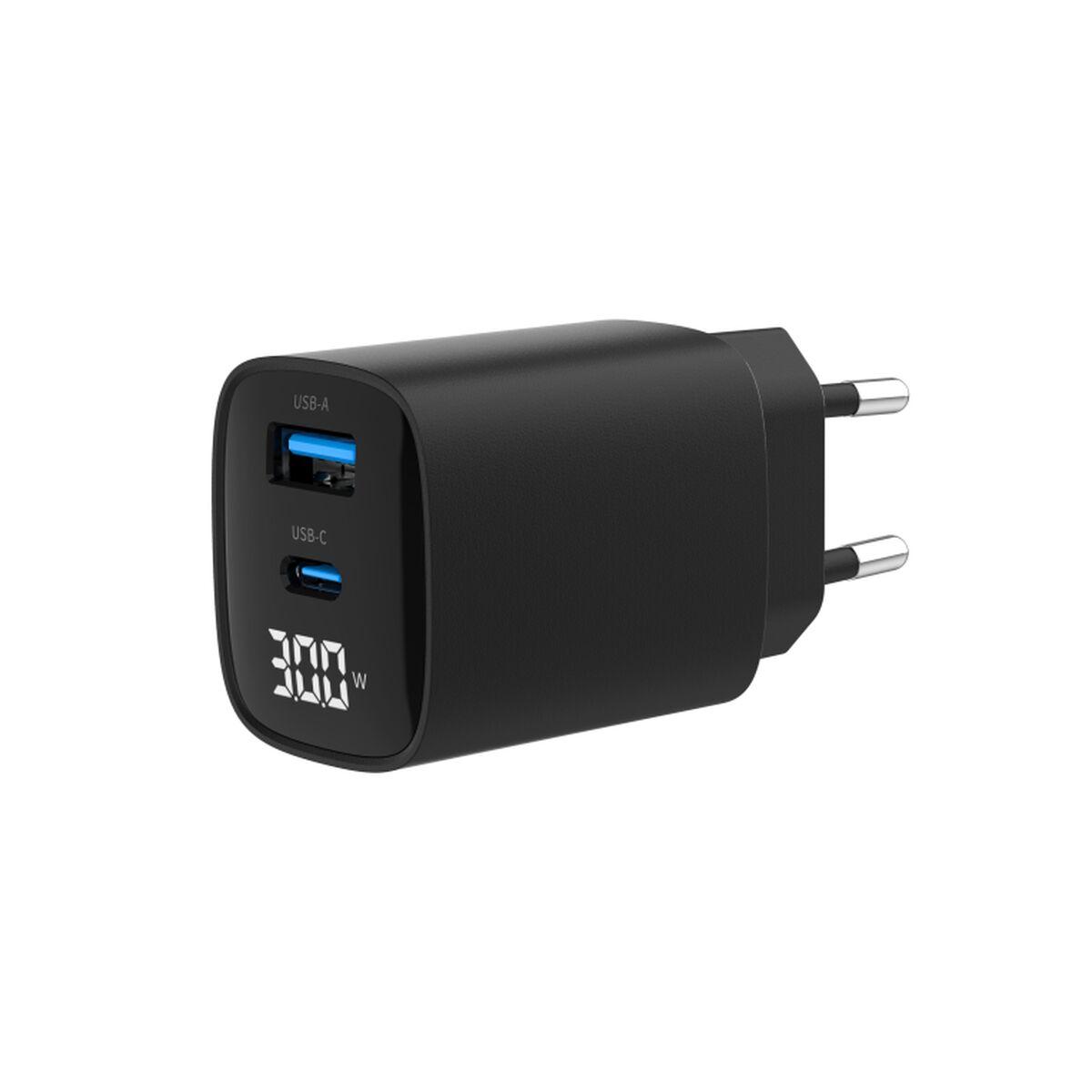 Cargador de Pared GEMBIRD TA-UC-PDQC30LCD-BK-01 Negro 30 W
