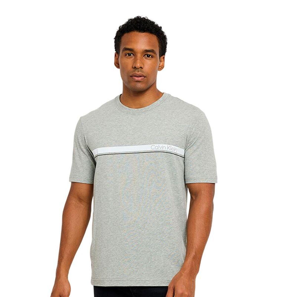 Camiseta de Manga Corta Hombre Calvin Klein Gris claro