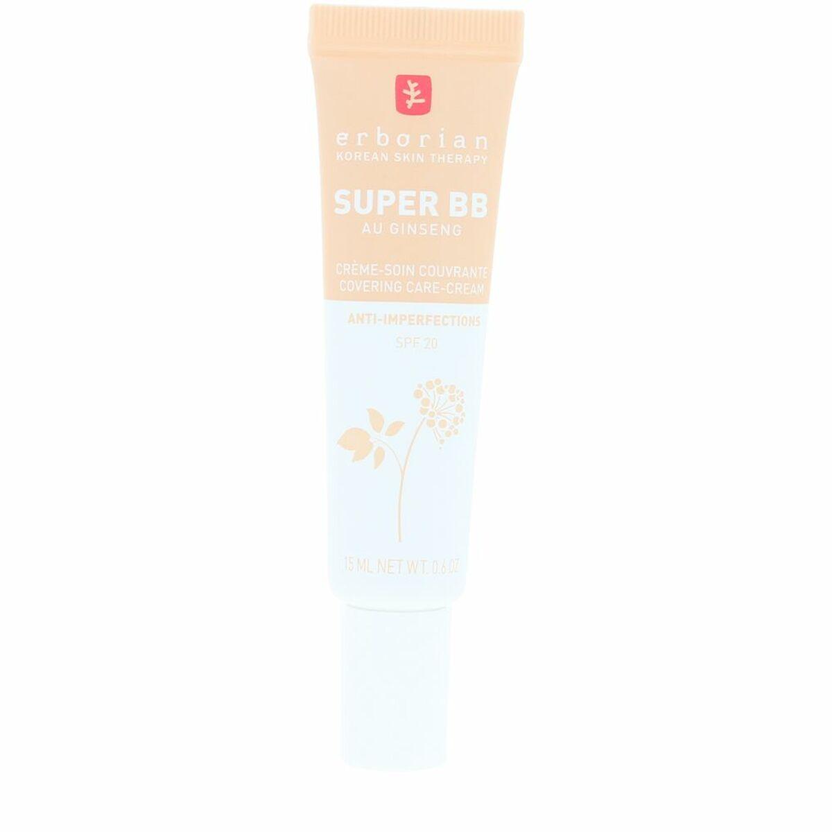 Crema Hidratante con Color Erborian SUPER BB CREAM Dorado Spf 20 15 ml