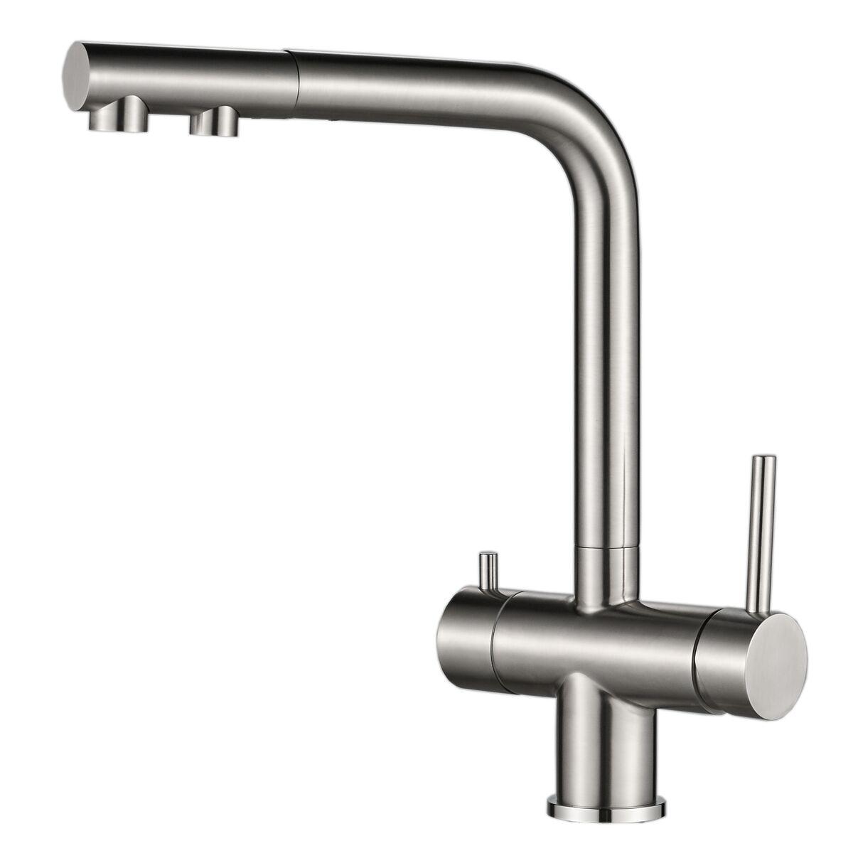 Grifo para Cocina Osmofilter RO5105 Negro mate Acero Inoxidable Forma de C