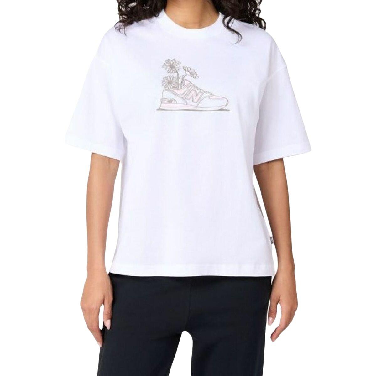Camiseta de Manga Corta Mujer New Balance WT43556 WT Blanco