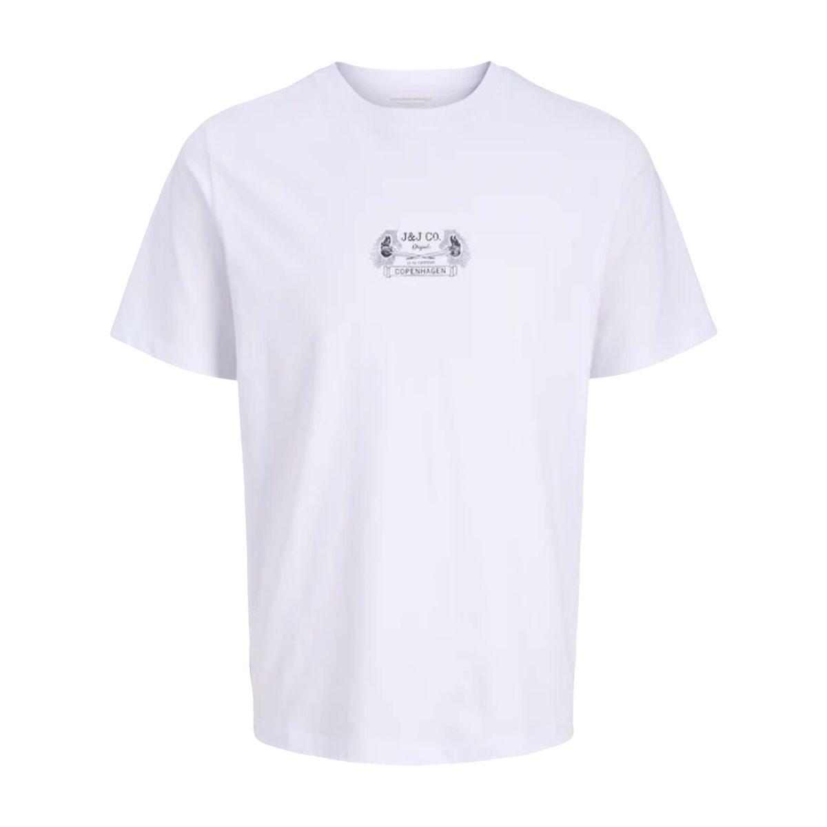 Camiseta de Manga Corta Hombre Jack & Jones JORRETRO TEE SS CREW NECK SMU 12288009 Blanco
