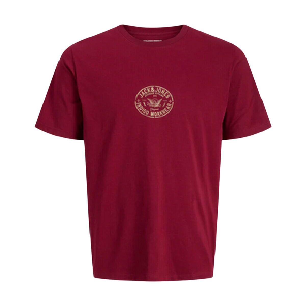 Camiseta de Manga Corta Hombre Jack & Jones JORRETRO TEE SS CREW NECK SMU 12288009 Rojo