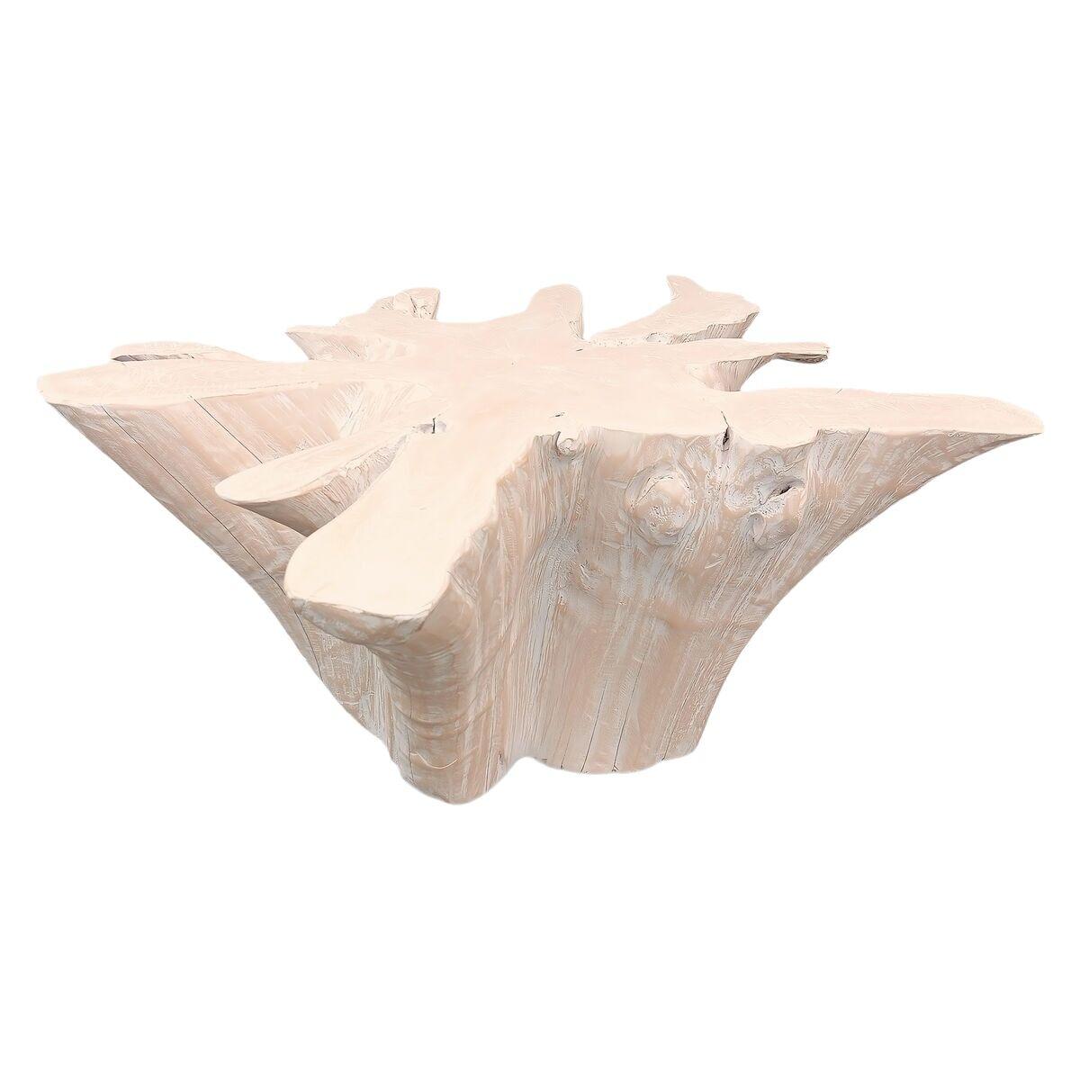 Mesa de Centro Home ESPRIT Blanco 90 x 90 x 44 cm