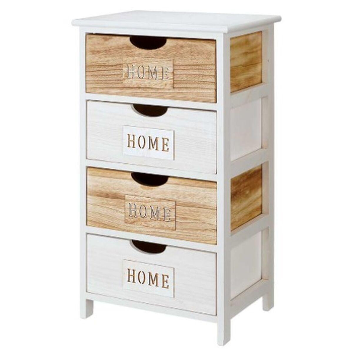 Cajonera Gift Decor Home Blanco Marrón 40 x 73,5 x 29 cm