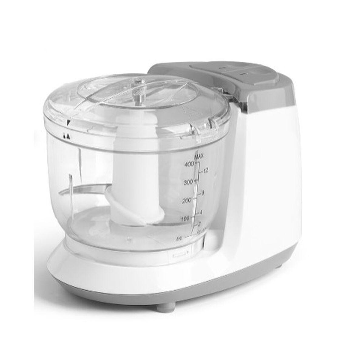 Picadora Argon Blanco Gris Transparente Plateado Acero Inoxidable Plástico 400 ml 350 W