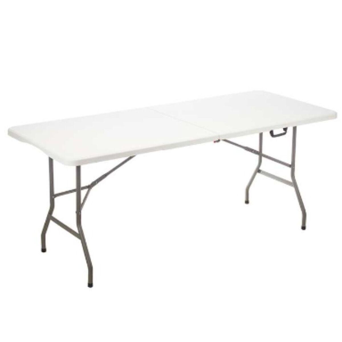 Mesa Plegable Ibergarden Blanco Gris 180 x 70 x 174 cm
