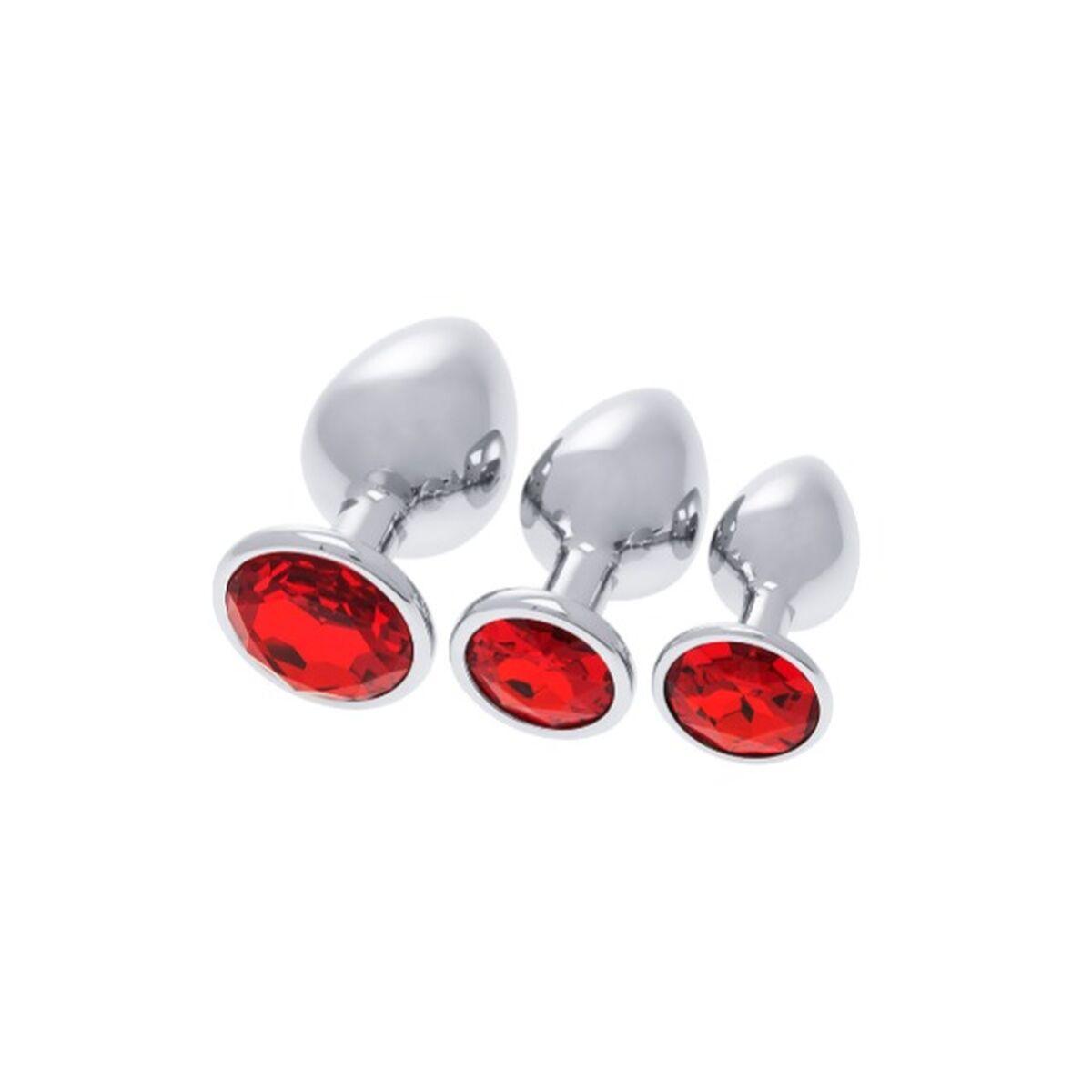 Plug Anal S Pleasures Rojo Plateado