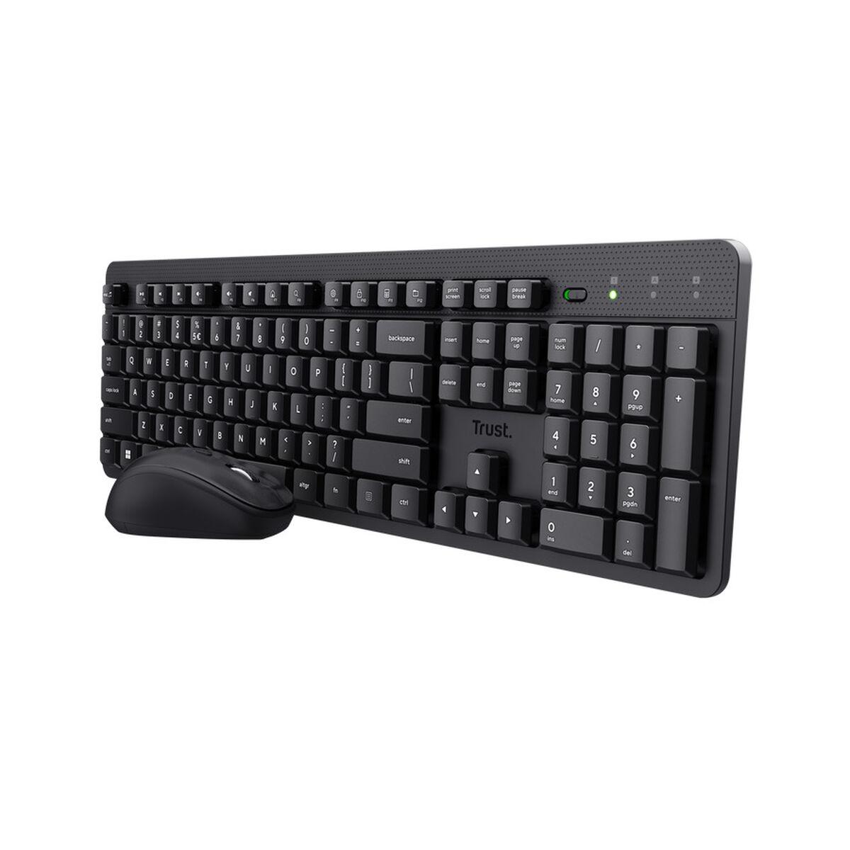 Teclado y Ratón Trust 25020 ODYII Negro Qwerty Español