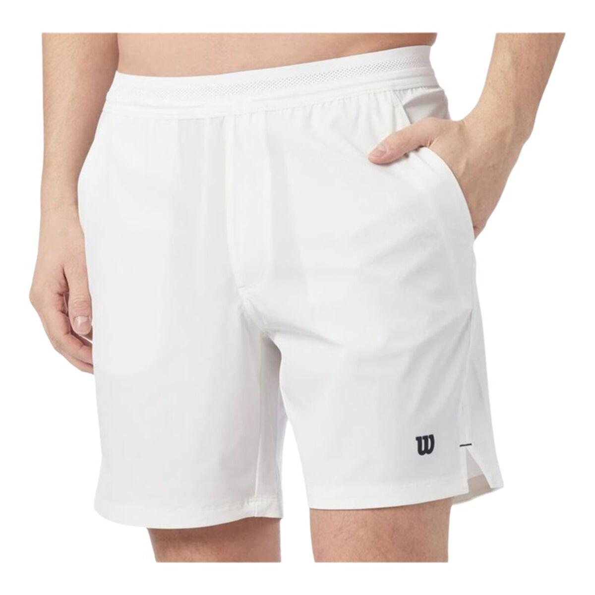 Pantalones Cortos Deportivos para Hombre Wilson Team Short 7" Blanco 7" Pádel