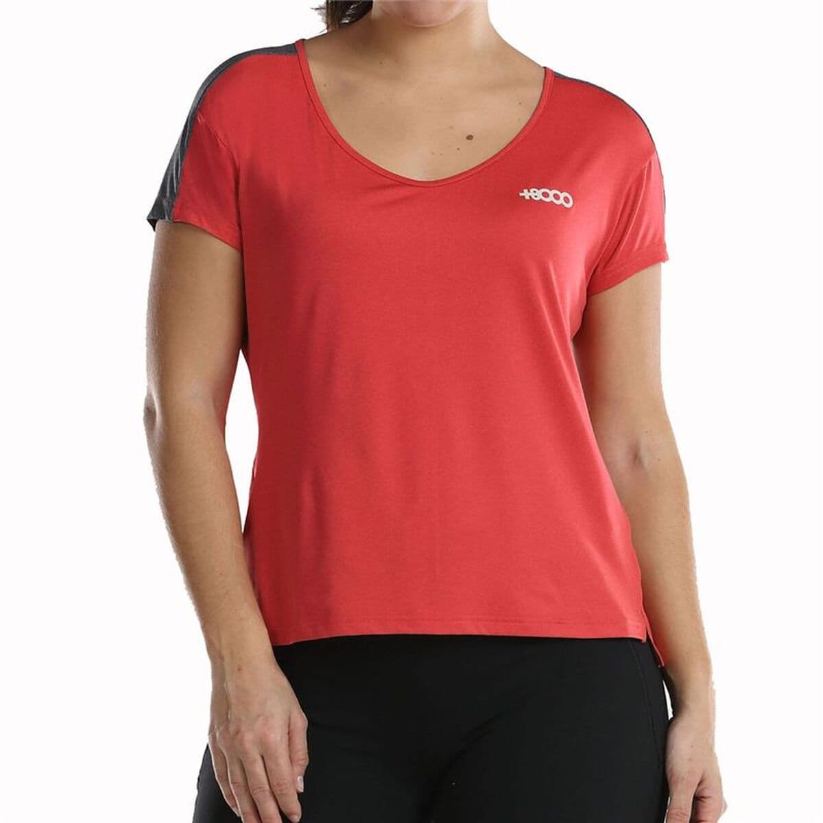 Camiseta de Manga Corta Mujer +8000 NOVAR-169 Rojo