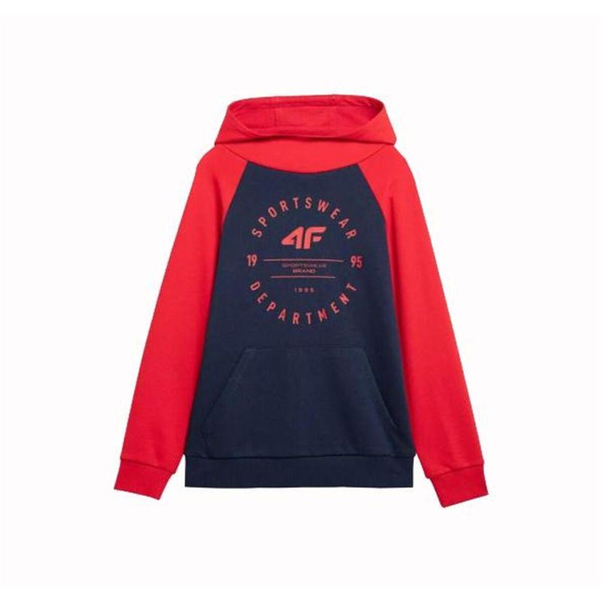 Sudadera con Capucha Niño 4F M221 Rojo Azul oscuro