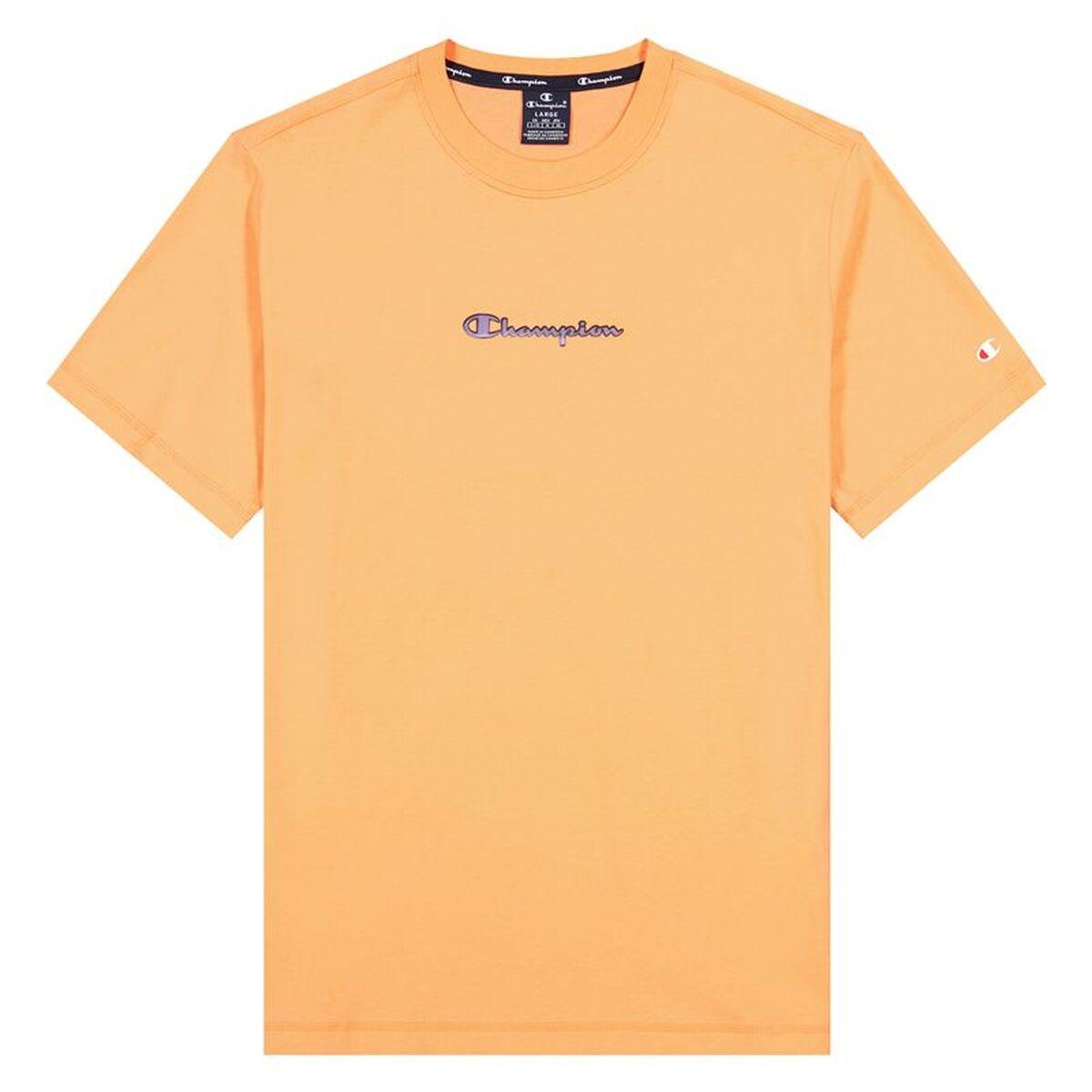 Camiseta de Manga Corta Hombre Champion Crewneck T-Shirt M Naranja