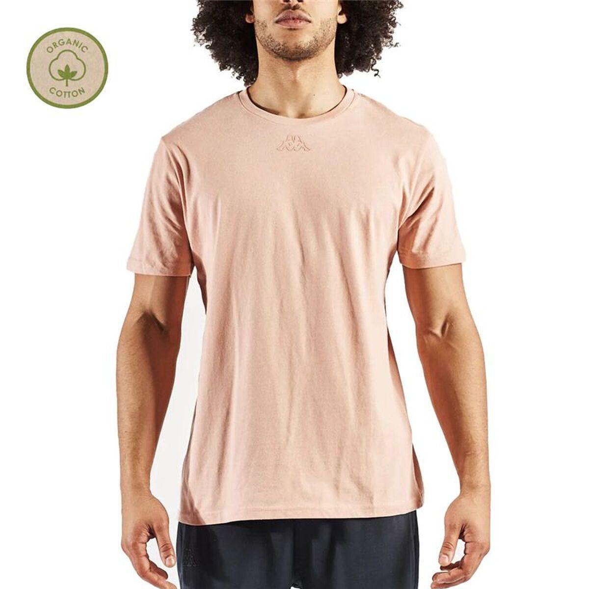 Camiseta de Manga Corta Hombre Kappa Edson Pink Salmón