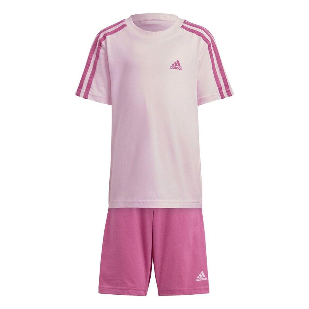Conjunto Deportivo para Niños Adidas Lk 3S Co T Set Rosa
