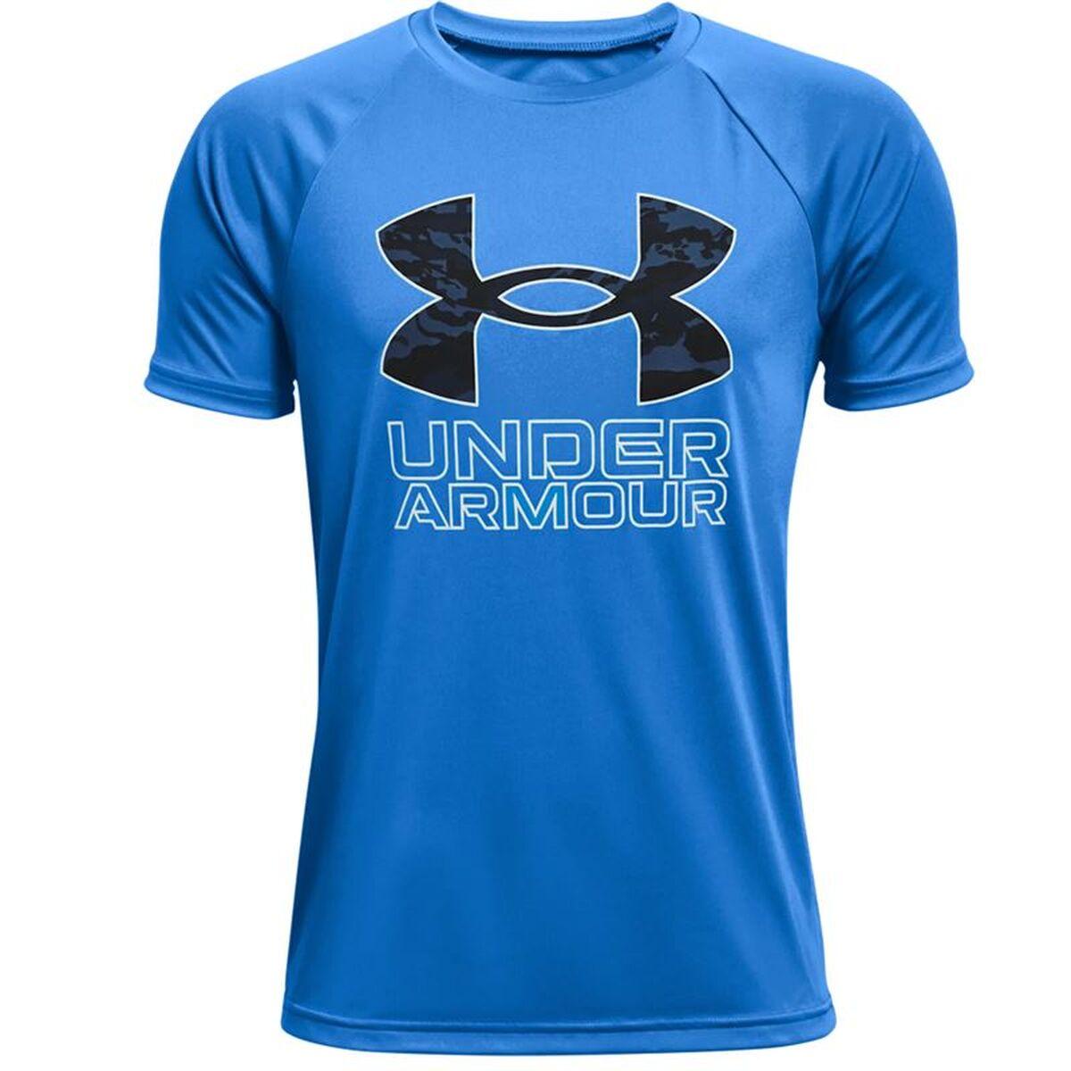 Camiseta de Manga Corta Infantil Under Armour Tech Hybrid Azul