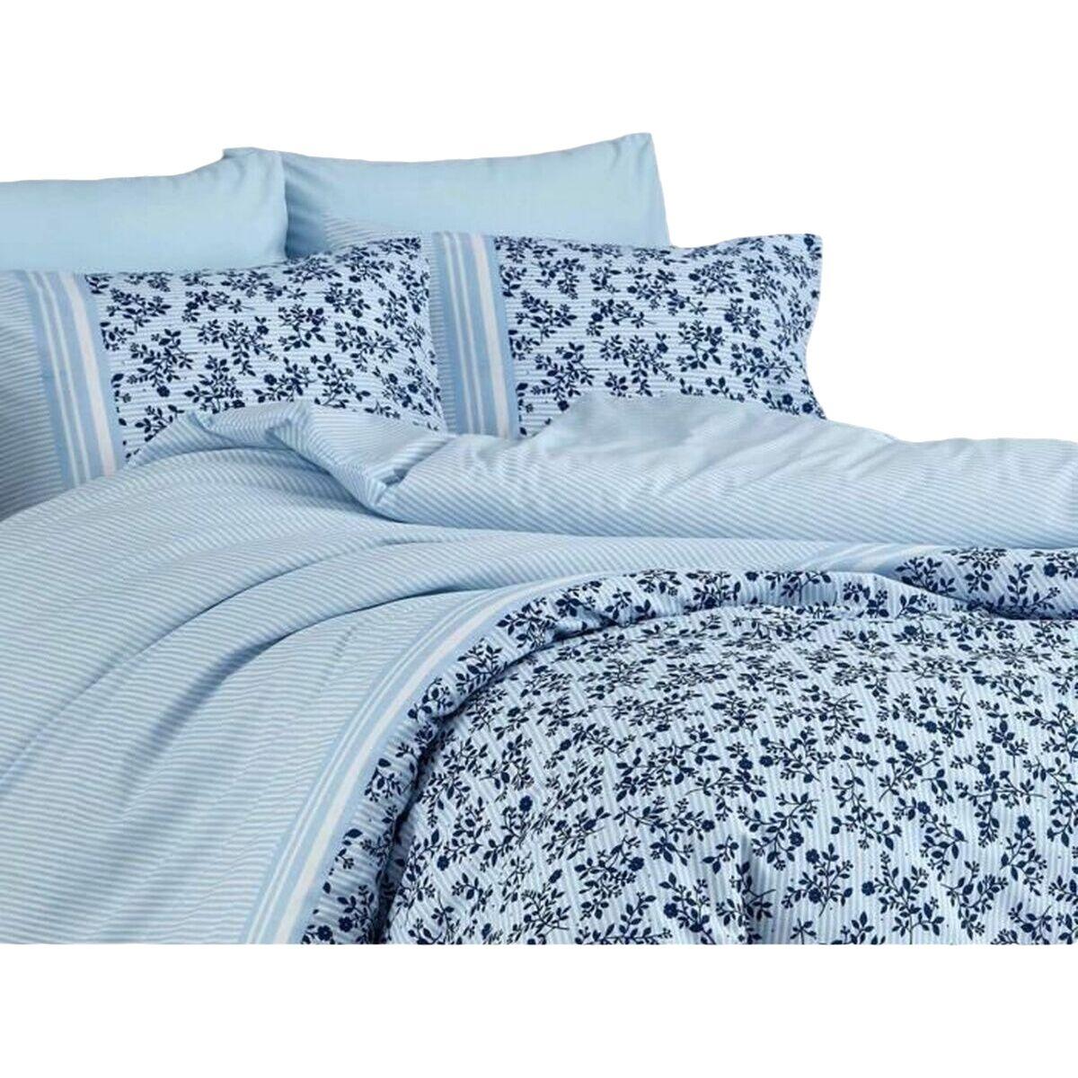 Juego de funda nórdica Azul Cama de 200 3 Piezas