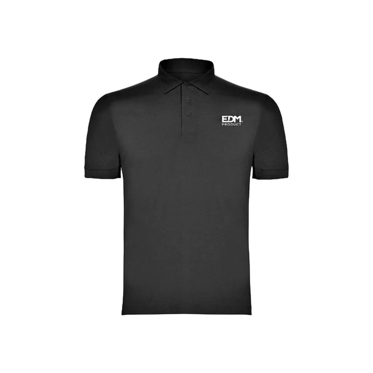 Polo de Manga Corta Hombre EDM Negro